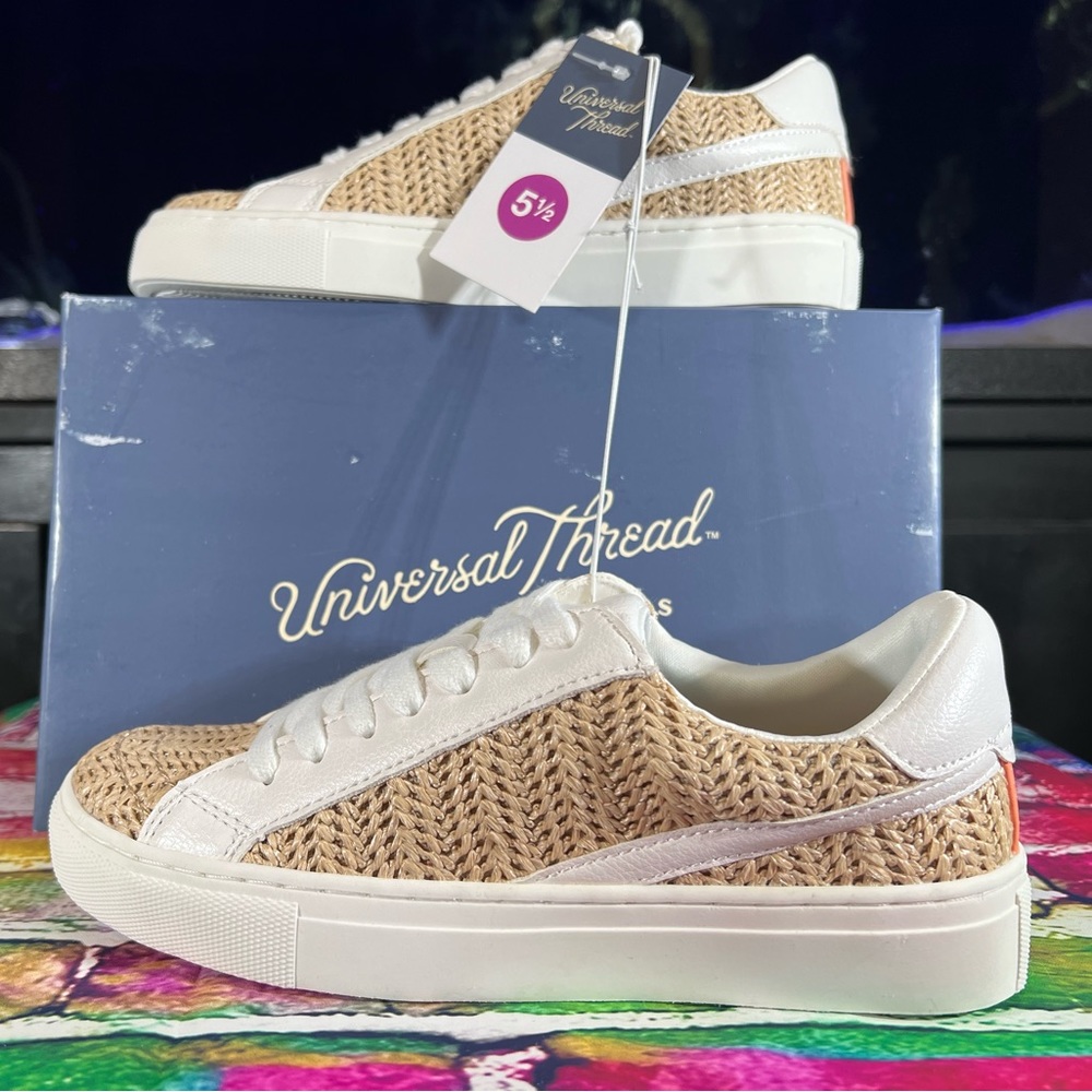 Beachy Woven Aesthetic Sneakers Memory Foam by Universal Thread Summer Vacation - Picture 8 of 9